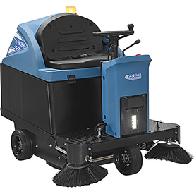 Auto Ride-On Sweeper 49 in. Cleaning Path, Blue & Black