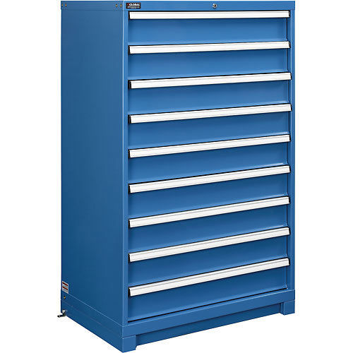 298450BK Modular Drawer Cabinet, 9 Drawers with Lock Without Dividers, 36 x 24 x 57 in. - Black