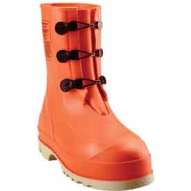HazProof Steel Toe Boots, Orange & Cream, Sure Grip Outsole, Size 12
