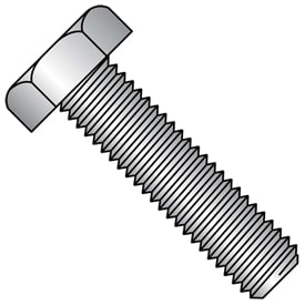 B2100480 Hex Tap Bolt - 0.38-16 x 1.25 in. - Grade A - Low Carbon Steel - Zinc CR Plus 3 - FT - UNC - A307 - Pack of 50