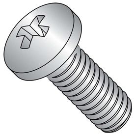 B2100474 Machine Screw - M3 x 0.5 x 10 mm - Phillips Pan Head - Class 4.8 - Steel - Zinc - DIN 7985A - Pack of 1000