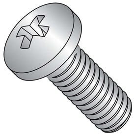 B2100475 Machine Screw - M6 x 1 x 16 mm - Phillips Pan Head - Class 4.8 - Steel - Zinc - Pack of 200