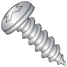 B2101194 Self Tapping Screw - No.6 x 0.38 in. - Phillips Pan Head - Type A - FT - 18-8 A2 Stainless Steel - Pack of 1000