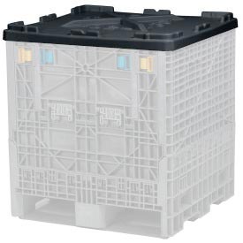 155214 Folding Bulk Container Lid, 32 x 30 in. - Black