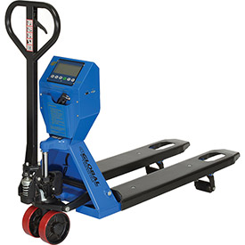 Picture of Global Industries 988941 Low Profile Pallet Jack Scale Truck&#44; 5000 lbs - 22 x 48 in. Forks - Blue