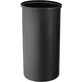 262007 35 gal Rigid Plastic Liner for Aluminum Trash Can - Black
