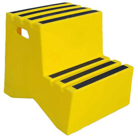 2 Step Plastic Step Stand - Yellow 21"W x 24-1/2"D x 19-1/2"H - ST-2 YEL