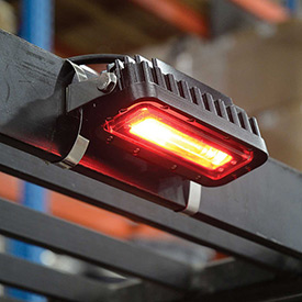 988954 LED Forklift Red Zone Side-Mount Pedestrian Safety Warning Light - Black