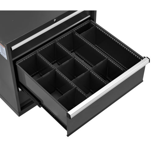 316083 Divider Kit for 10 in. Drawer of Modular Drawer Cabinet - 30 x 27 in., Black