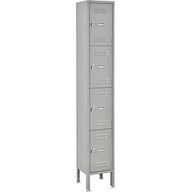 Picture of Global Industries 493481GY Lockers 4-Tier 12 x 12 x 18 in. 4 Door Assembled Gray