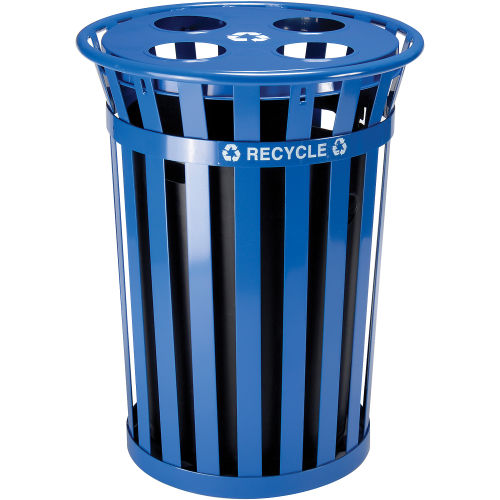 248CP010 36 gal Recycling Lid, Multi-Stream - Blue
