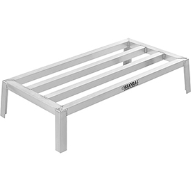 799146 Nestable Dunnage Rack - 36 x 18 x 8 in., Silver