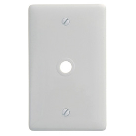 Picture of Bryant Electric Div of Hubbell B213203 Bryant NP11W Telephone & Coax Plate&#44; 1-Gang&#44; Standard&#44; White Nylon