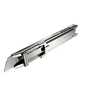 B2177256 NSF Approved Stainless Steel Retractable Safety Cutter, Silver