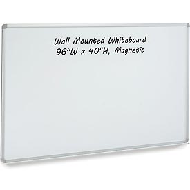 B880013PK Magnetic Dry Erase White Board, 96 x 40 in. - Steel Surface - Aluminum Frame - Pack of 2 -  GLOBAL INDUSTRIES