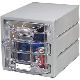 Picture of Remcon Plastics 238040 Box Plastic Locker with Clear Door for 6 Tier - Flat Top 12 x 15 x 12 in.&#44; Gray