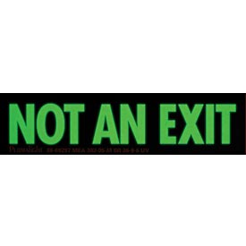 B568368 Photoluminescent Not An Exit Aluminum Sign