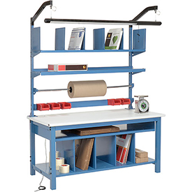 Complete Packaging Workbench ESD Safety Edge - 60 x 30 in., White