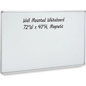 B880012PK Magnetic Dry Erase White Board - 72 x 40 in. - Steel Surface - Aluminum Frame - Pack of 2 -  GLOBAL INDUSTRIES