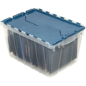 Picture of Akro-Mils 506151 Clear KeepBox Attached Lid Container with File Rails - 21.5 x 15 x 12.5 in.