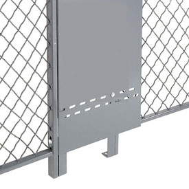 Fill-A-Gap Adjustable Panel for 8 ft. Wire Mesh Partition - Gray - 8'