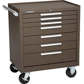B211662 29 in. 7-Drawer Roller Cabinet with Ball Bearing Slides - Brown