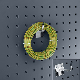 Picture of Bott 798877 Extended Single Hooks for Perfo Panels&#44; 2 in.&#44; Zinc - Pack of 5