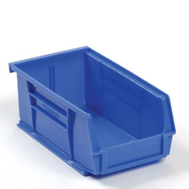 269681BL Hanging & Stacking Storage Bin, 4.13 x 7.38 x 3 in. - Blue