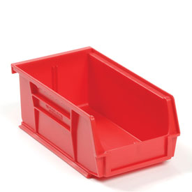 Plastic Storage Bin - Red - 4.13 x 7.38 x 3 in. - Durable Design