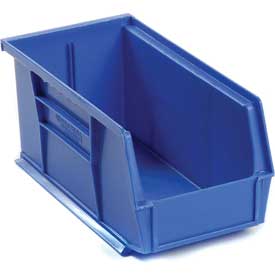 Plastic Stacking Parts Bin - Blue - 5.5 x 10.88 x 5 in. - Durable Design