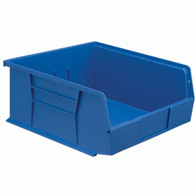 269685BL Hanging & Stacking Storage Bin, 11 x 10.88 x 5 in. - Blue