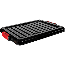 Heavy-Duty Latch Container Lid - Black - 21.88 x 16.25 in. - Watertight Design