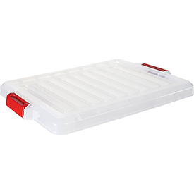 Heavy-Duty Latch Container Lid - Clear - 21.88 x 16.25 x 1.5 in. - Watertight Design