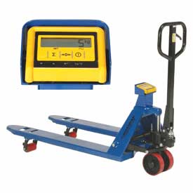 242066 Pallet Jack Scale Truck with Weight Indicator - 5500 lbs - Blue -  GLOBAL INDUSTRIES