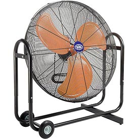 36 in. Portable Tilt Blower Fan - Direct Drive, Black & Orange