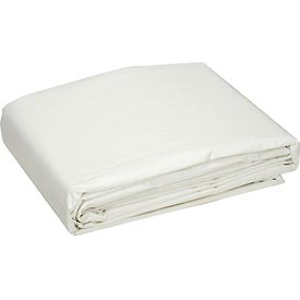 Medium Duty Tarp, 40 ft x 20 in, 12, White, Polyethylene