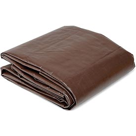 Heavy Duty Tarp, 20 ft x 10 in, 16, Brown, Polyethylene