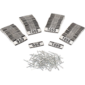 Global Locker Number Plate Kit - Numbered 900-1099 - Pack of 200