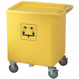 Picture of Bradley B1978603 Waste Cart Assembly&#44; 29.75 x 22.33 x 33 in. - 56 gal&#44; Yellow