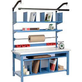Complete Packaging Workbench Plastic Safety Edge - 72 x 30 in., Light Gray