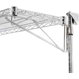Nexel Wall Mount Wire Shelf - Additional Level - 30 x 18 in. - Chrome