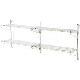Nexel Wall Mount Wire Shelving Add-On - Chrome