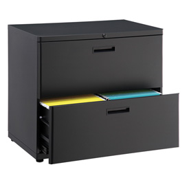 Picture of Global Industries 248986 30 in. Lateral File Cabinet 2 Drawer&#44; Black