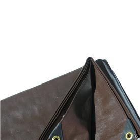 Extreme Duty Tarp, 20 ft x 20 ft, 8.7, Brown, Polyethylene