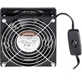 249189 AC Fan Kit for Computer Security Cabinet & Audio-Visual Cart - Black & Chrome