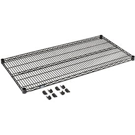 S1448B 14 x 48 in. Black Epoxy Shelf
