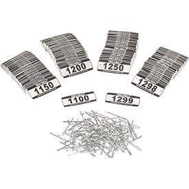 Locker Number Plate Kit - Numbered 1100-1299 - Pack of 200