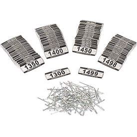 Locker Number Plate Kit - Numbered 1300-1499 - Pack of 200