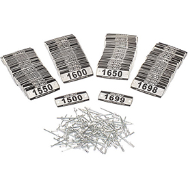 Locker Number Plate Kit - Numbered 1500-1699 - Pack of 200