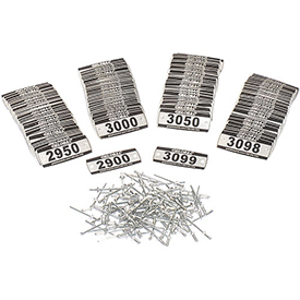Locker Number Plate Kit - Numbered 2900-3099 - Pack of 200